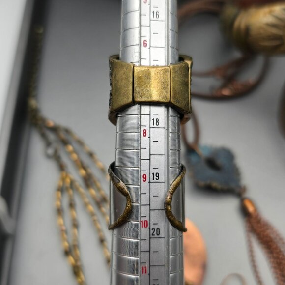 VTG Ethnic Copper & Brass Jewelry Necklaces Rings Earrings Bracelets Lot of 8 - Picture 9 of 14